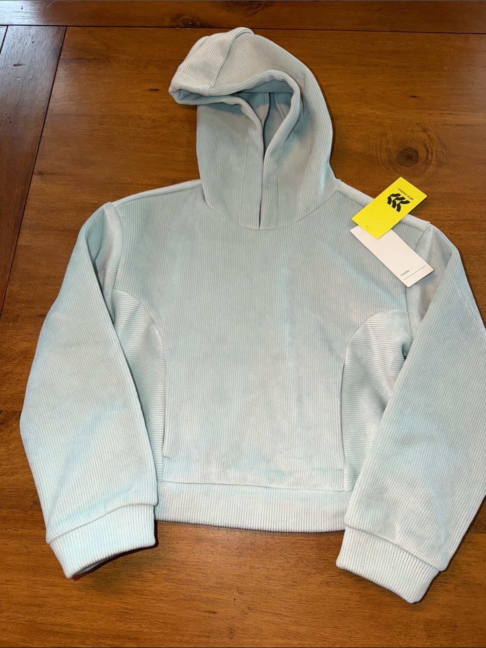 Girls Light Green Hooded Sweatshirt